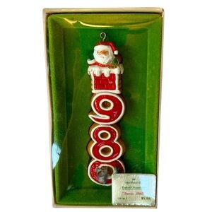 Hallmark 1980 Ornament Santa Tree Trimmer Collection